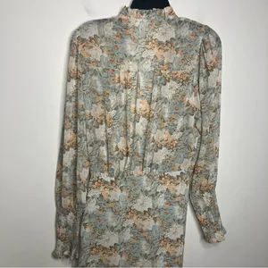 Mable Alejandra floral midi dress long sleeve‎ v-neck women’s size small dressy thumbnail 9