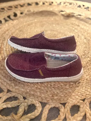 Hey Dude Women's Slip-On Sneakers in Burgundy thumbnail 3