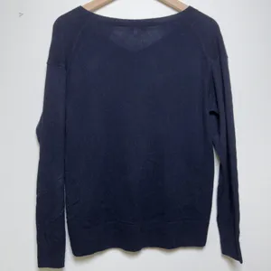 Vince Women Wool Cashmere Sweater Small Navy‎ Blue V-Neck Long Sleeve Pullover thumbnail 8