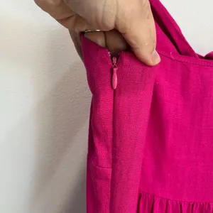 Loft Pink Sleeveless Midi Dress Size 2 Bow‎ Front Tiered Coquette Barbiecore thumbnail 9