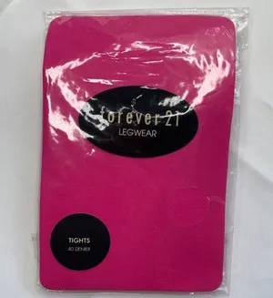 Legwear Women’s Hot Pink Tights Size Small NEW thumbnail 5