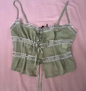 dELiA*s Green Lace Trim Camisole thumbnail 1