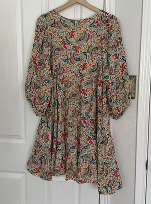 Marine Layer scarlett cotton multicolor dress thumbnail 9