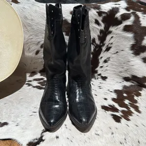 Marc‎ Alpert 100% Leather Western Studded Boots Burning Man Size 8.5 T1 thumbnail 5