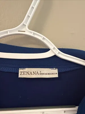 Zenana Basic So Be it Long Sleeve Quarter Zip Pullover Sweatshirt in blue S thumbnail 4