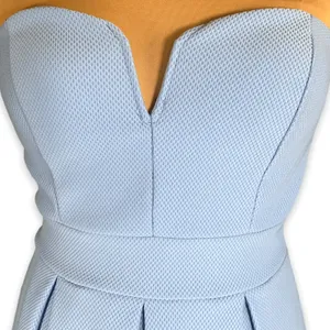 Vintage Windsor Baby Blue‎ Strapless Fit Flare Mini Dress Sweetheart Neckline thumbnail 7