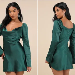 LULUS Sexy Wedding Prom Formal Event Classy Holidays Chic Satin Mini Dress thumbnail 5