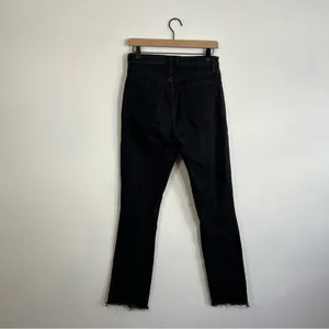 Abercrombie Skinny High Rise Split Hem Black 27/4 Curve Love thumbnail 6