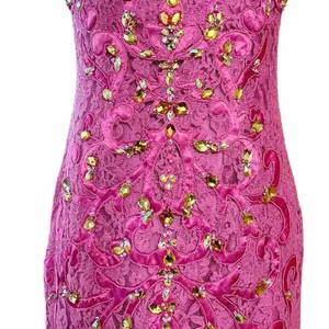 JOVANI Pink Lace Dress Strapless Mermaid Sweetheart Gown Prom Formal Gala 6 NWT thumbnail 5