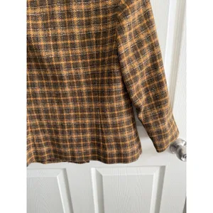 Vintage Pendleton Plaid Wool Jacket Green Brown Yellow Button Women's 12 thumbnail 8