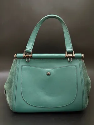 COACH 12086 Green Drifter Snakeskin Top Handle Crossbody Shoulder Bag thumbnail 3
