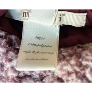 Miami Francesca's Reversible Sherpa Quilted Vest Maroon Women's Large Fall Cozy thumbnail 6