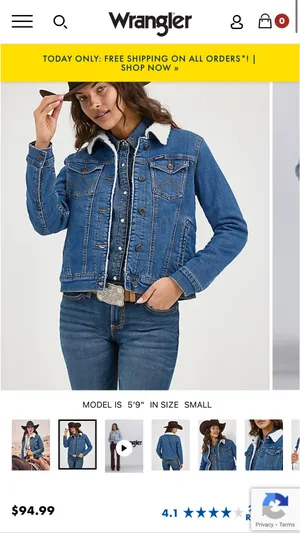Wrangler Sherpa Lined Denim Jacket thumbnail 6