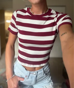 No Boundaries Striped Tee thumbnail 1