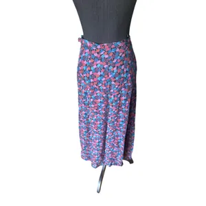 Laura Ashley Vintage Ditsy Tulip A-Line Maxi Skirt Cottagecore Boho thumbnail 6