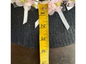 Handcrafted Cowboy Hat Floral Applique Black OS thumbnail 13
