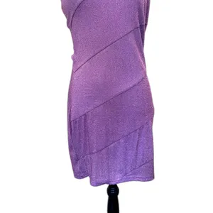 NWT‎ Princess Polly Nancy Sparkle Mini Dress Purple Glitter Bodycon US Size 10 thumbnail 4