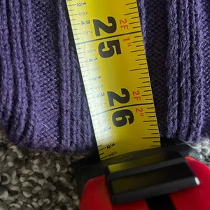 Coldwater Creek Purple Knit Zip Up Long Sleeve Sweater L thumbnail 5