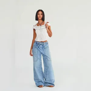 Free people CRVY Outlaw Wide-Leg Jeans thumbnail 3