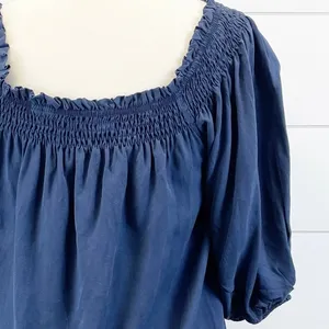 Superdry Womens Chambray Smocked Mini Dress Size 8 Preppy Coastal‎ Cottage thumbnail 7