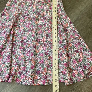 Old Navy Short Sleeve Fit & Flare Dress Sweetheart Neck Pink Ditzy Floral ~ Sz M thumbnail 10