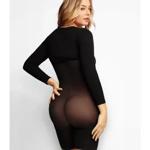NWT Popilush The Shapewear Dress‎ Long Sleeve Midi in Black Sz XS $100 thumbnail 6
