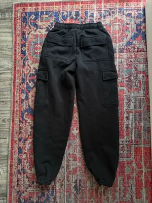 Aritzia TNA Sweatfleece Cozy Fleece Mega Fit Joggers Cargo Black thumbnail 2