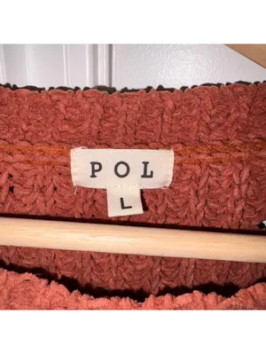 POL Boutique $79 Woman’s L Cable Chunky Knit Sweater Size L Cozy Style: FST296 thumbnail 7