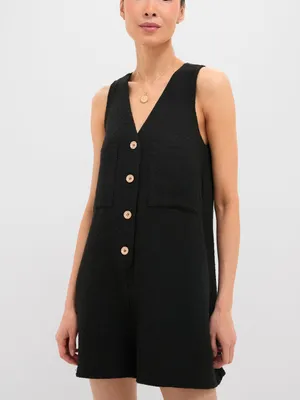 Tuckernuck Black Textured Myla Romper thumbnail 2