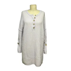 Free People Around‎ the Clock Tunic Sweater Lavender Size Small thumbnail 3