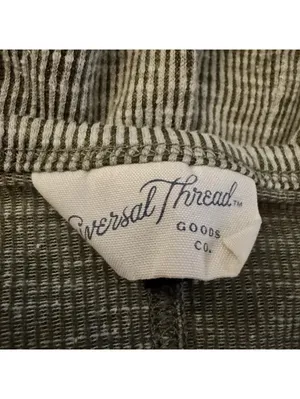 Universal Threads Olive Ribbed Henley Top Long Sleeve Stretch Shirt Size S thumbnail 3