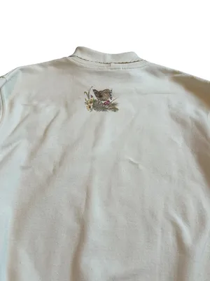 Vintage Northern Reflections Cream Grandma Collared Sweatshirt Cottagecore 90s thumbnail 6