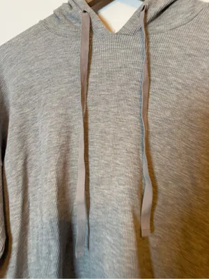 Eileen Fisher Cozy Waffle‎ Knit Hooded Top thumbnail 3
