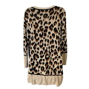 New Directions Sweater, Knit, Animal Print / Leopard, Oversized Small thumbnail 3
