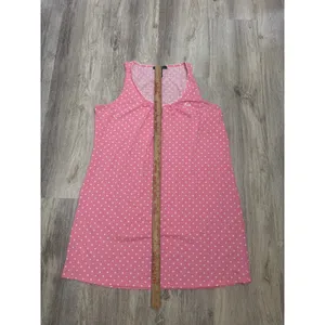 Lauren Ralph‎ Lauren Pink Polka Dot Tank Nightgown Size XL Scoop Neck Cotton thumbnail 5