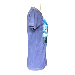 The Starry Night Vincent Van Gogh Graphic T-Shirt XS Blue Art Tee thumbnail 2