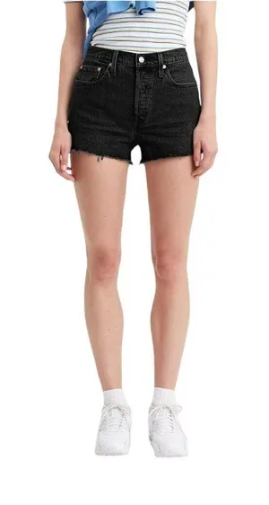 NWT Levi's 501 Original Distressed Button Fly Jean Shorts Jorts Lunar Black 30 thumbnail 1