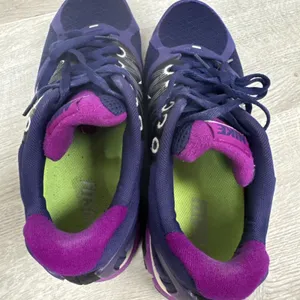 Nike LunarGlide+ 2 Women’s 8 Purple Black Flywire Shoes 407647-500 thumbnail 5