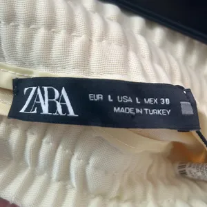 ZARA Cream Pull-On Pants Elastic Waist Women’s Size L New With Tags(A249)&✨ thumbnail 8