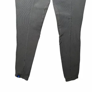 Irideon Riding Tights Womens L Gray Suede Knee Patch Equestrian Breeches USA thumbnail 6