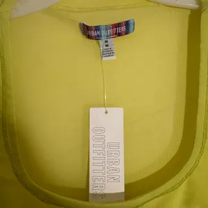 NWT Zara Sheer Mesh Neon Yellow Crop Top thumbnail 2