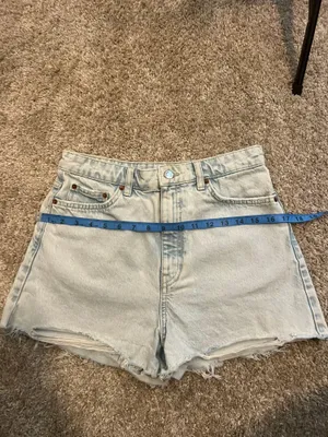 high waist Denim cut off jeans shorts thumbnail 7