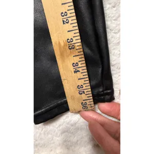 Abercrombie & Fitch Womens Black Vegan Leather High Rise Side Zip Leggings XS thumbnail 6