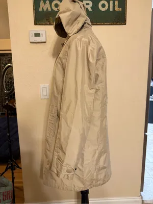 L.L. Bean Women's H2OFF Raincoat Beige Hooded Trench Coat S Regular Zip Up thumbnail 6
