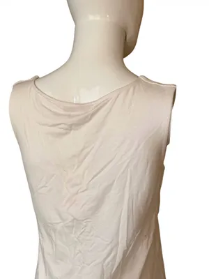Sleeveless V-Neck Tie-Front Tank Top - Cream thumbnail 5