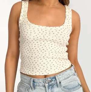 Floral grey bandit waffle tank thumbnail 1