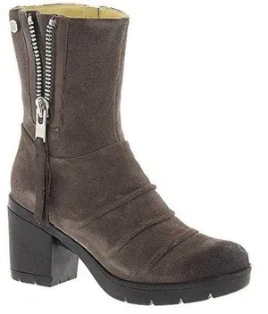 Bussola Chocolate Coffee Brown Suede Lug Sole Platform Zippered Boots 38 thumbnail 1