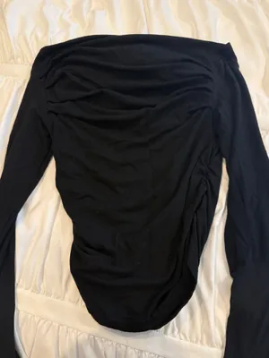 Off the shoulder long sleeve top Black thumbnail 1