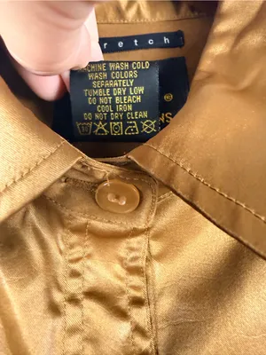 Y2k Jou Jou skins bronze button down asymmetrical pocket top western top size M thumbnail 3
