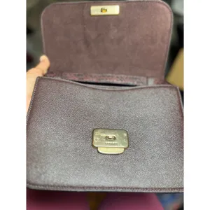 Coach C6777 Snake Embossed Cross Body Metallic Cherry Oxblood Pebbled Leather‎ thumbnail 6